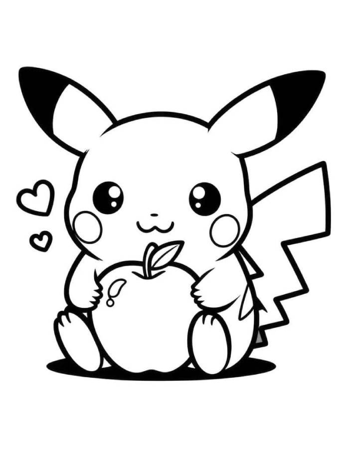 Simple Pikachu Drawing For Kids