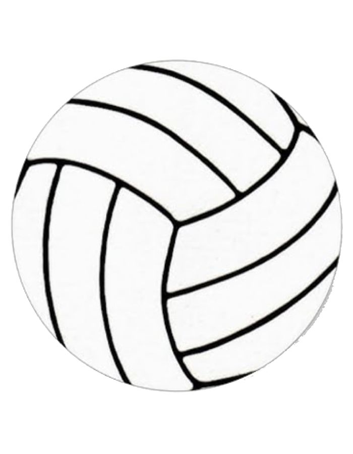 Simple Volleyball Drawing Coloring Page