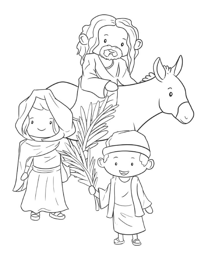 Simply Love Printables Palm Sunday Coloring Page
