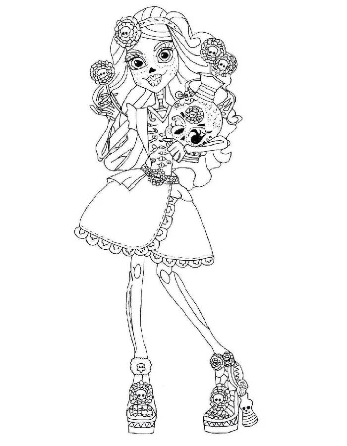 Skelita Calaveras Monster High Coloring Page