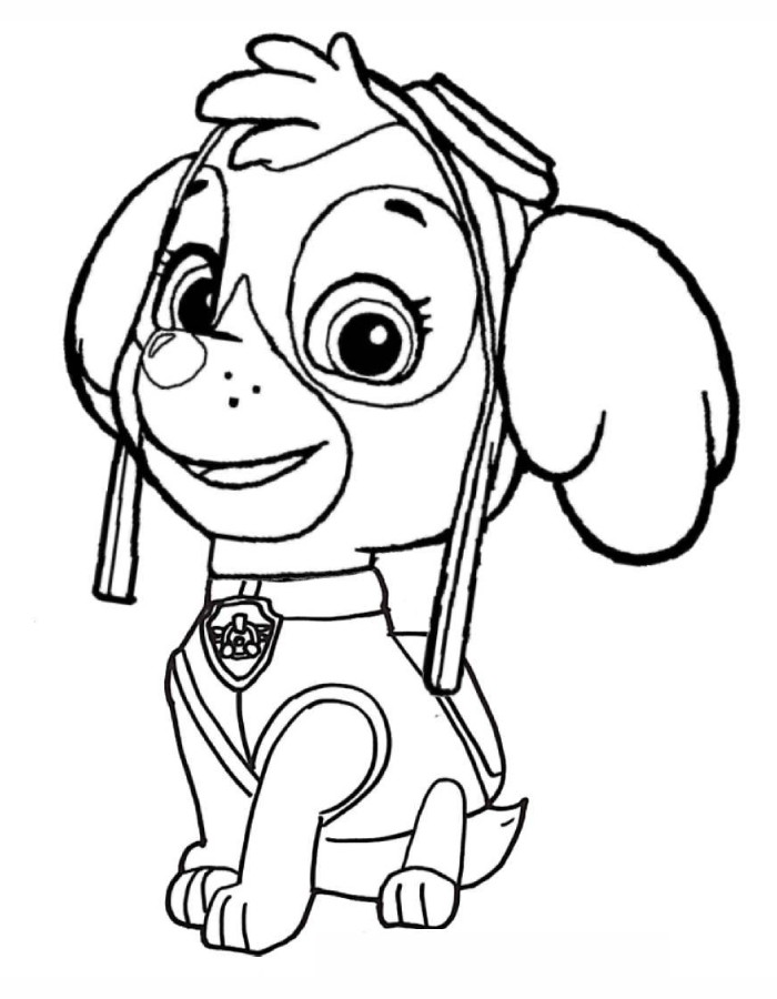 Skye Paw Patrol Coloring Page