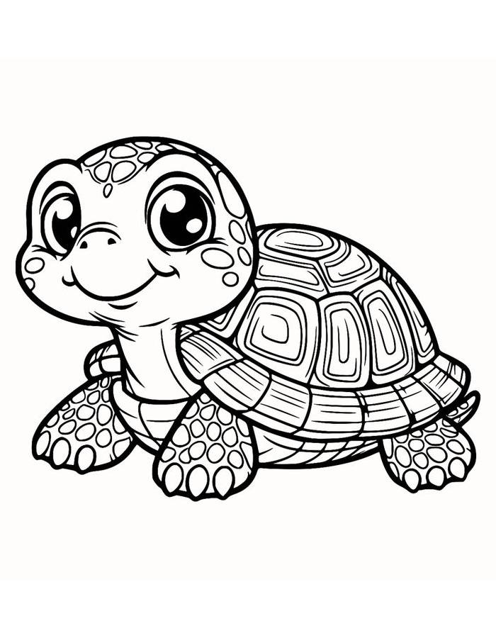 Slider Turtles Coloring Page