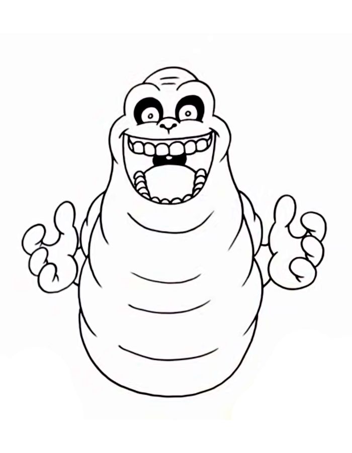 Slimer Ghost Coloring Page