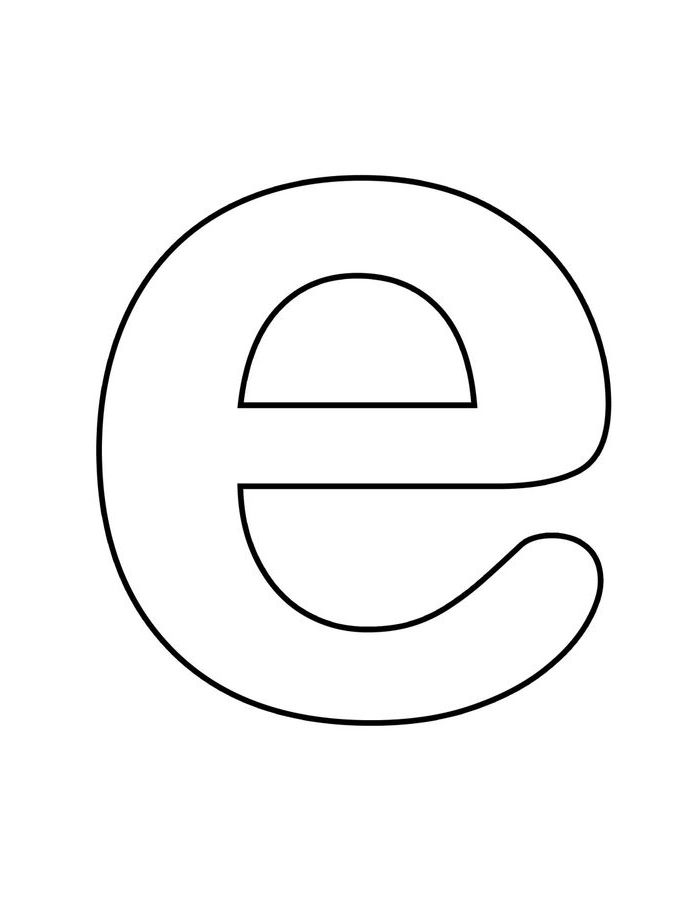 Small Letter E Coloring Page