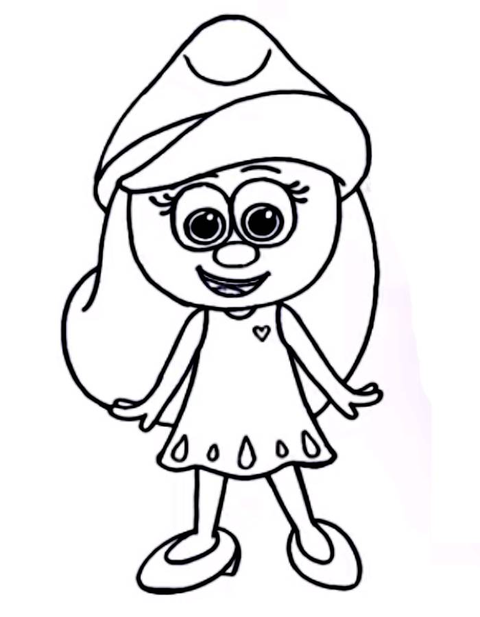 Smurfette  coloring page