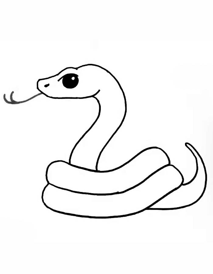 Snake Easy 🐍 Emoji Coloring Page