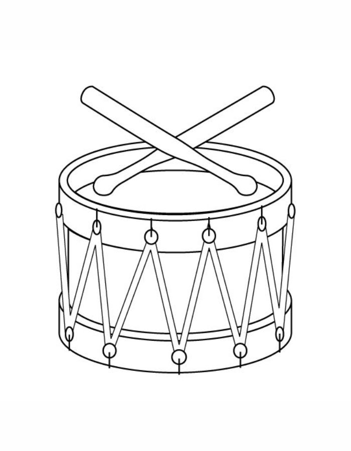 Snare Drum Coloring Page