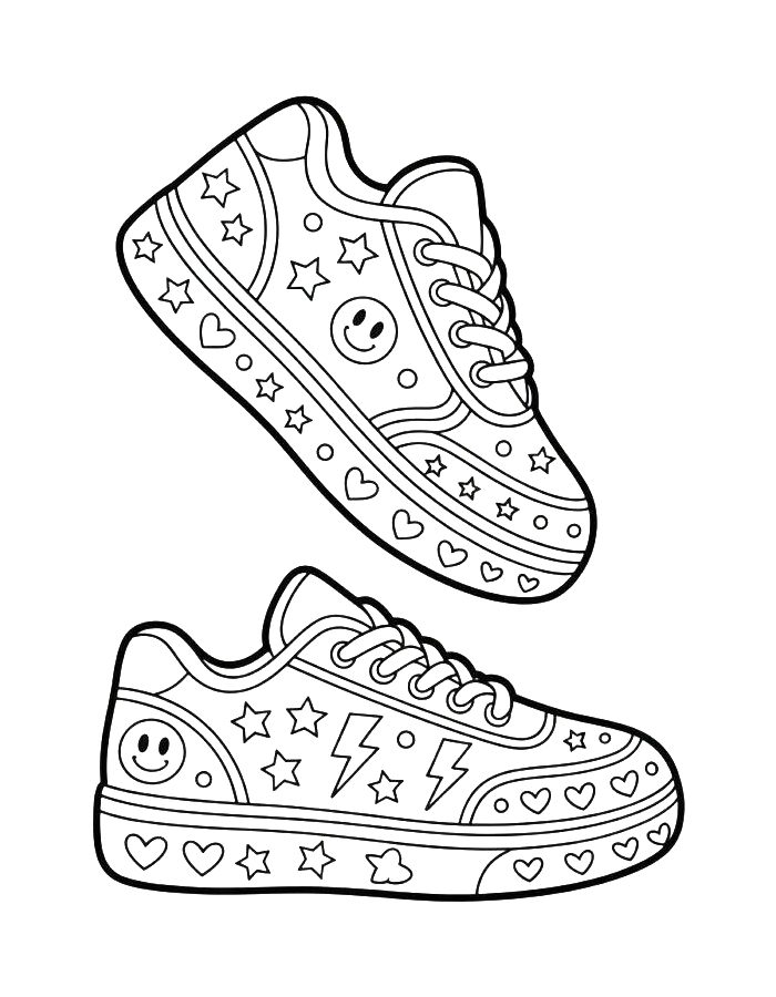 Sneaker Coloring Page
