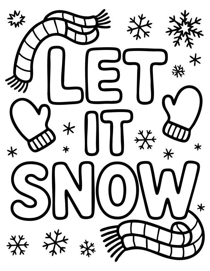 Snow Coloring Page
