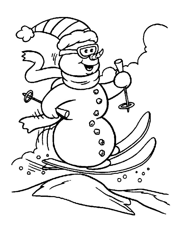 Snow Day Coloring Page