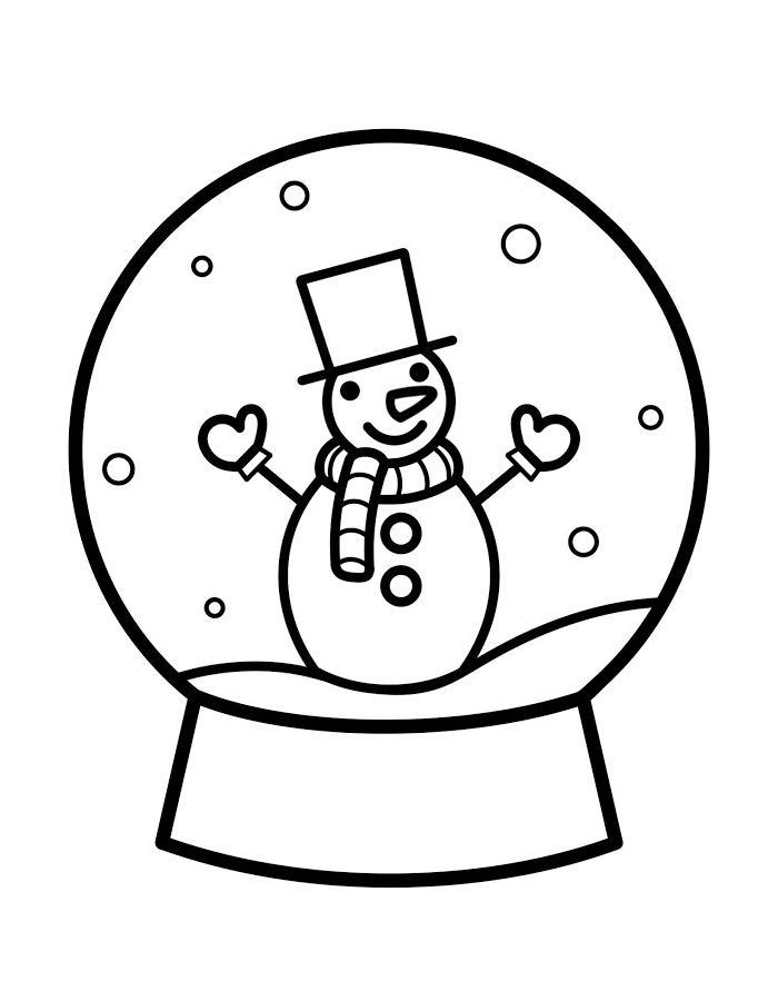 Snow Globe  coloring page