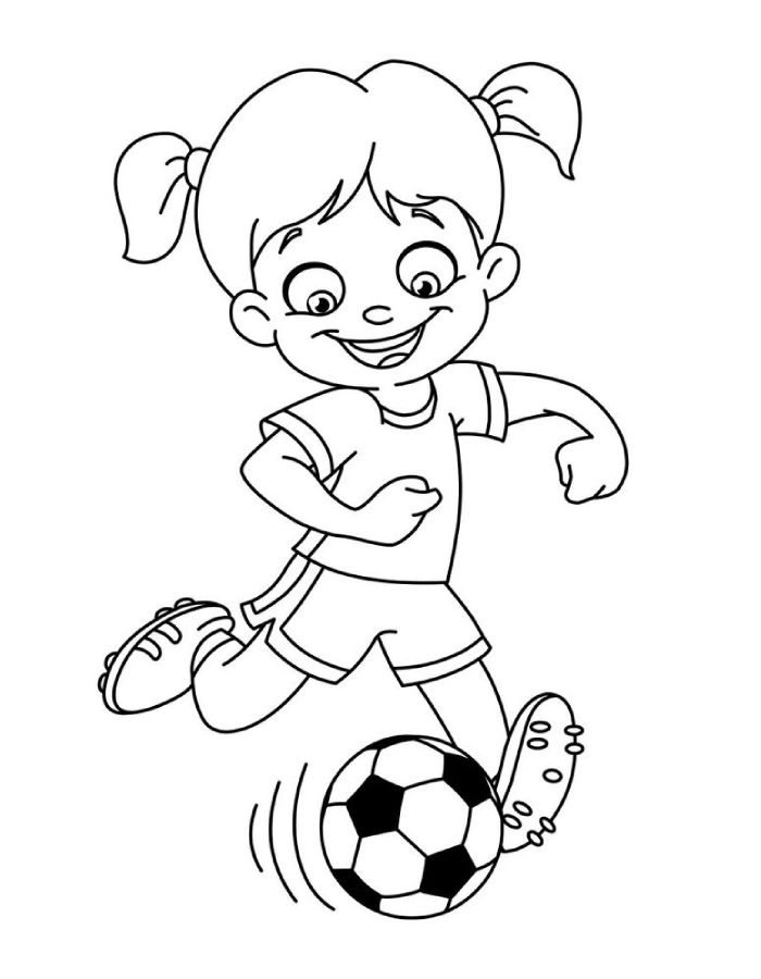 Soccer Picture To Color Coloring Page