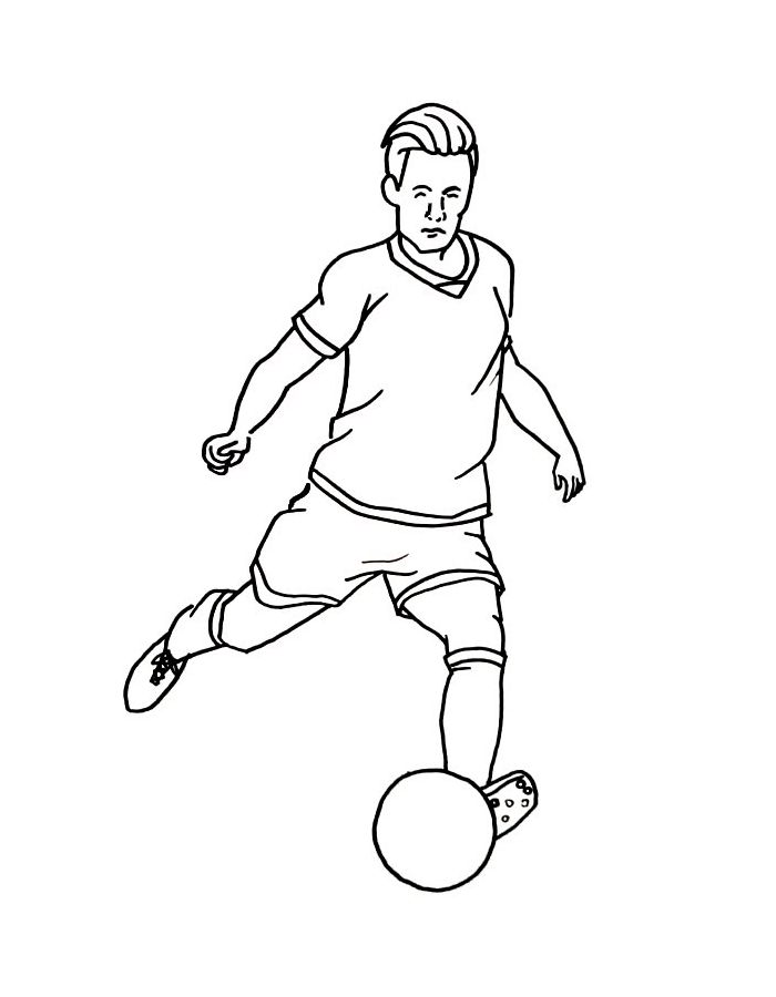 Soccer Player Coloring Page