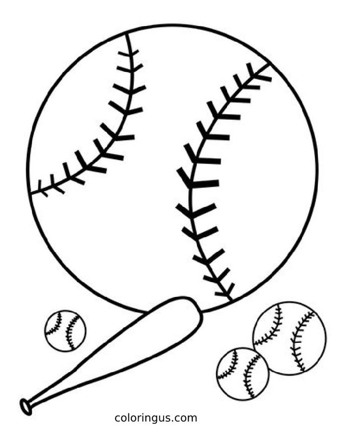 Softball Coloring Page
