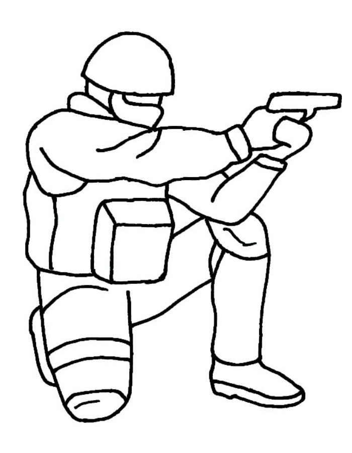 Soldier  coloring page