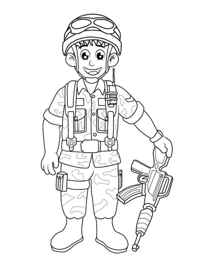 Soldier Picture Coloring Page