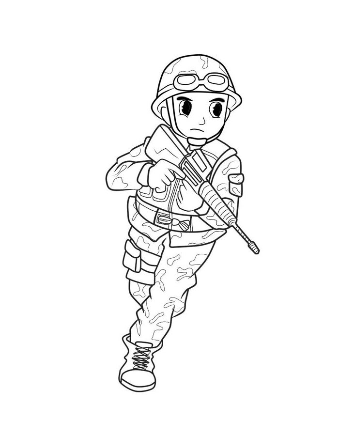 Soldier Printable Coloring Page