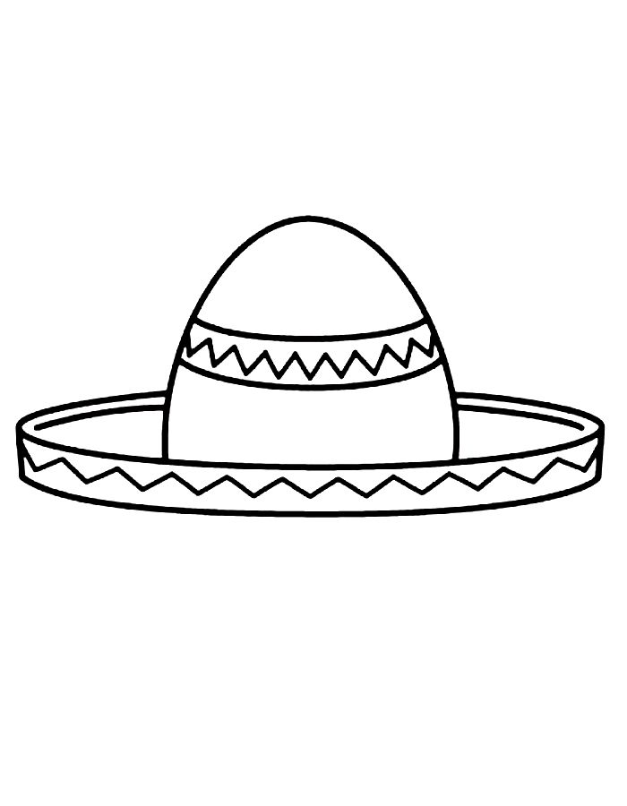 Sombrero Hat Coloring Page