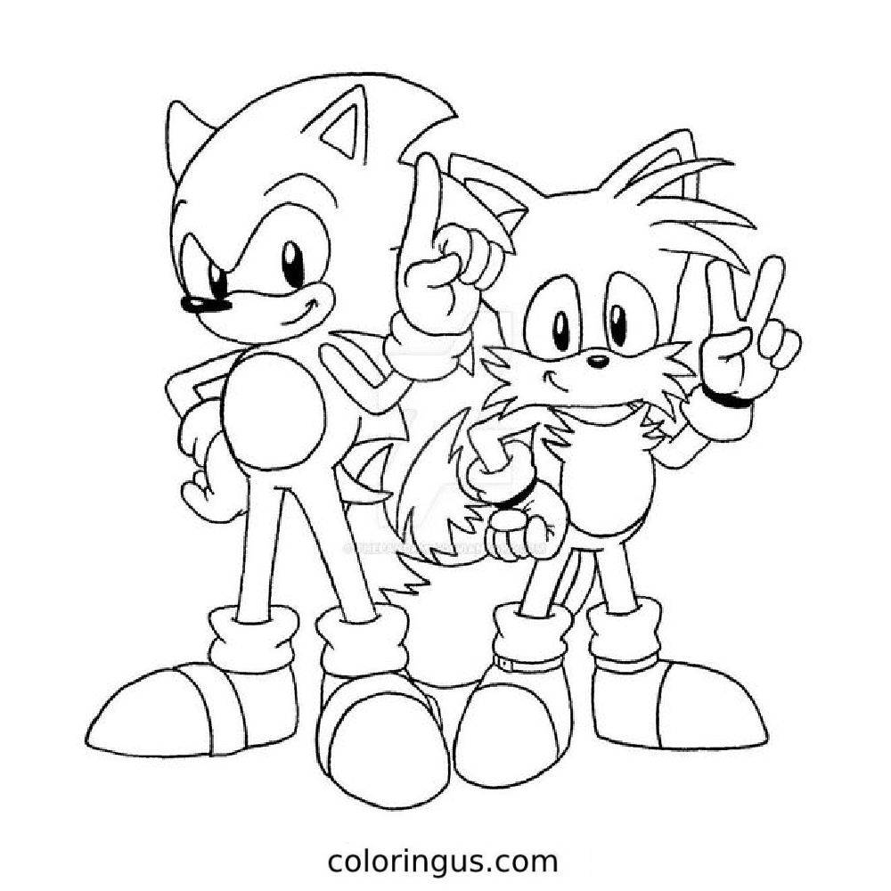 Sonic Coloring Pages Tails Sonic Coloring Pages Tails