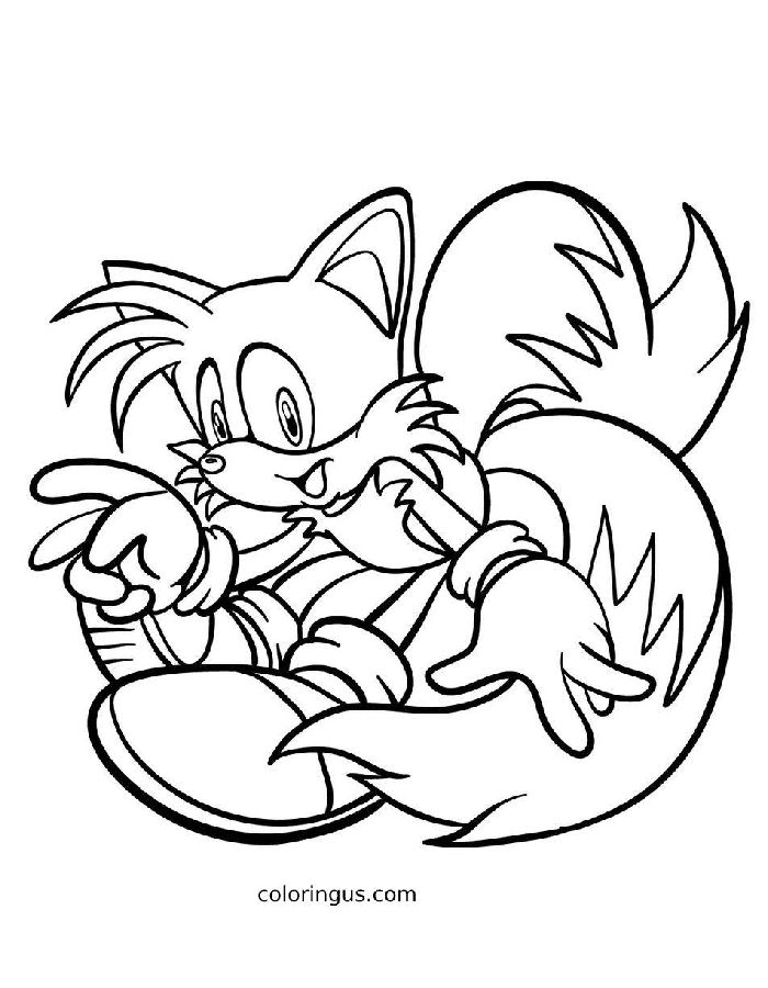 Sonic And Tails Pictures To Color Coloring Page