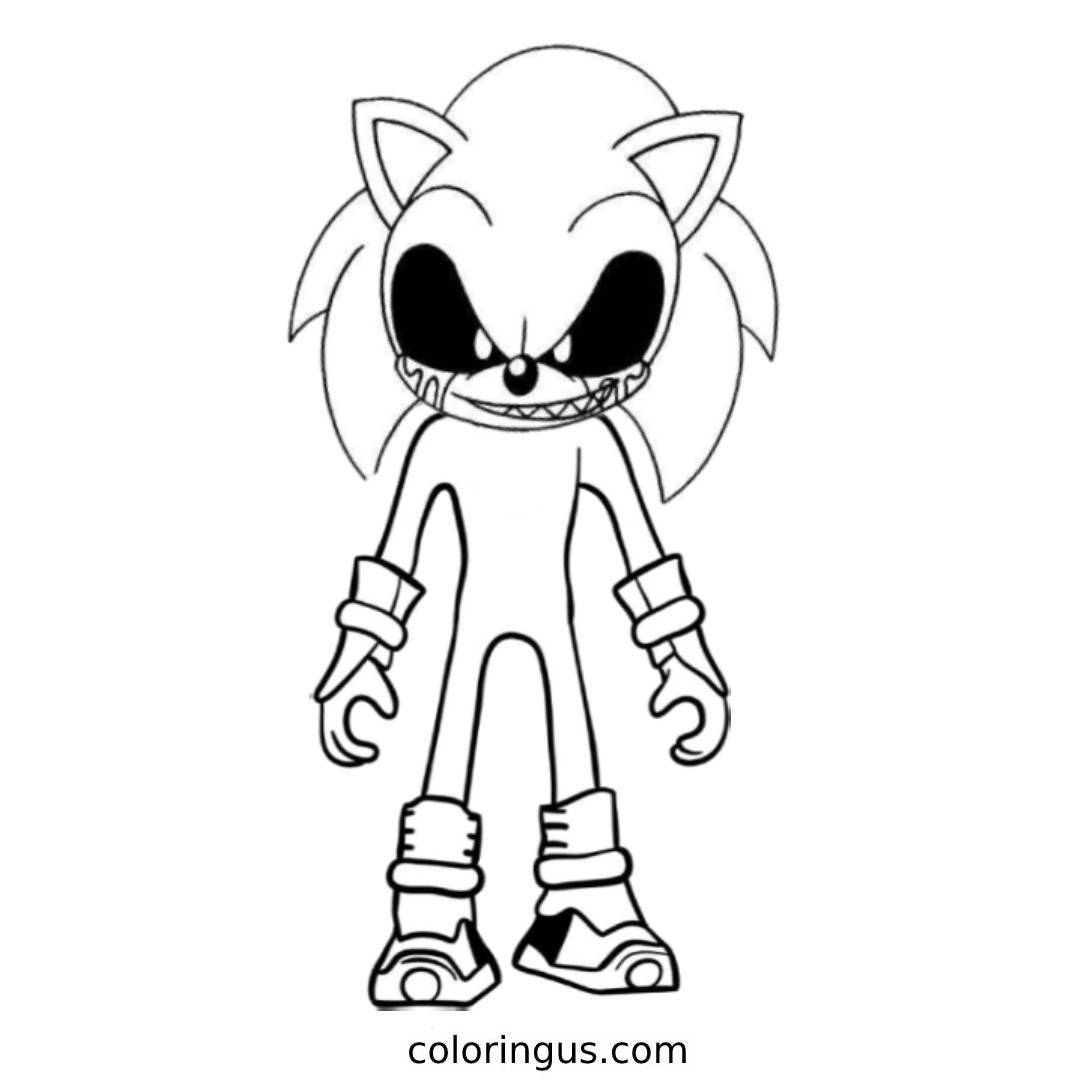 Sonic Exe Coloring Page