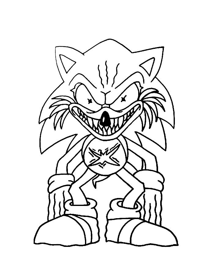 Sonic Exe Fnf Coloring Page