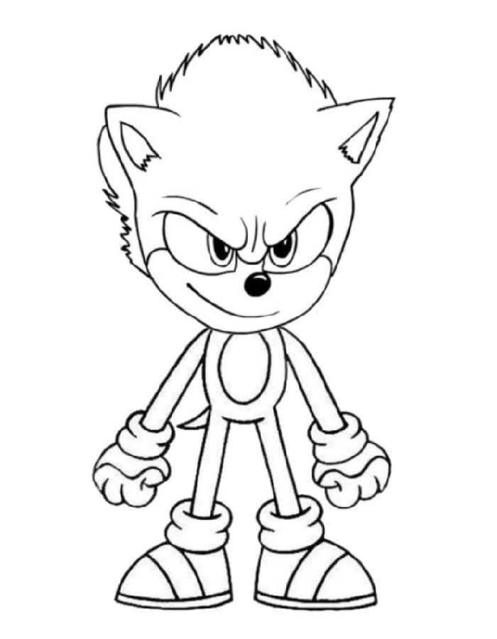 Sonic The Hedgehog coloring page