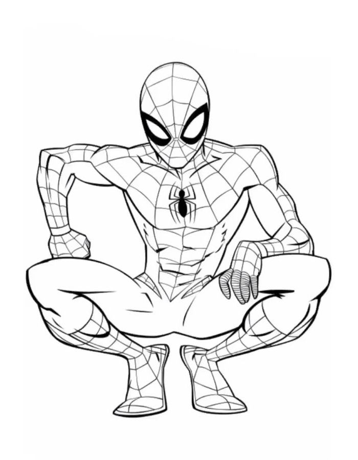 Spider Man Drawing Easy Full Body