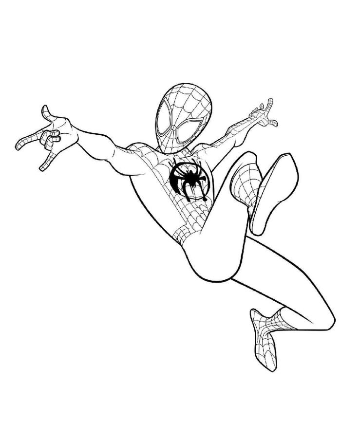 Miles Morales Spider Man Into The Spider Verse Coloring Page