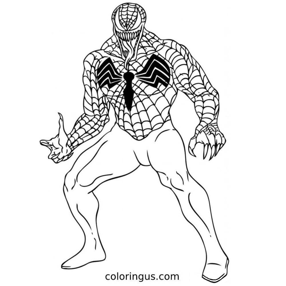 Spiderman Venom Coloring Page