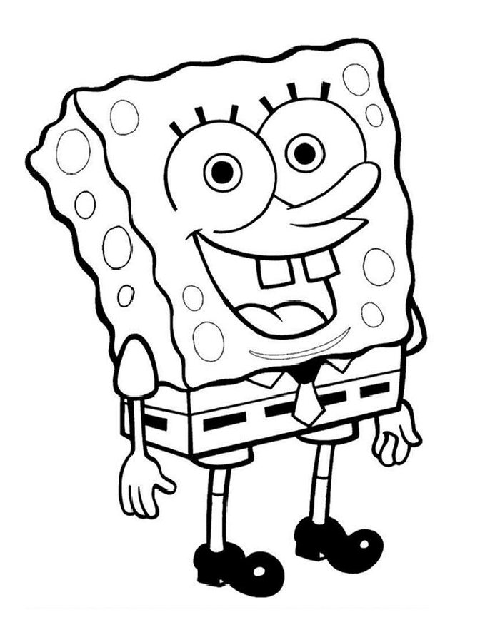 Spongebob Squarepants Nickelodeon Coloring Page