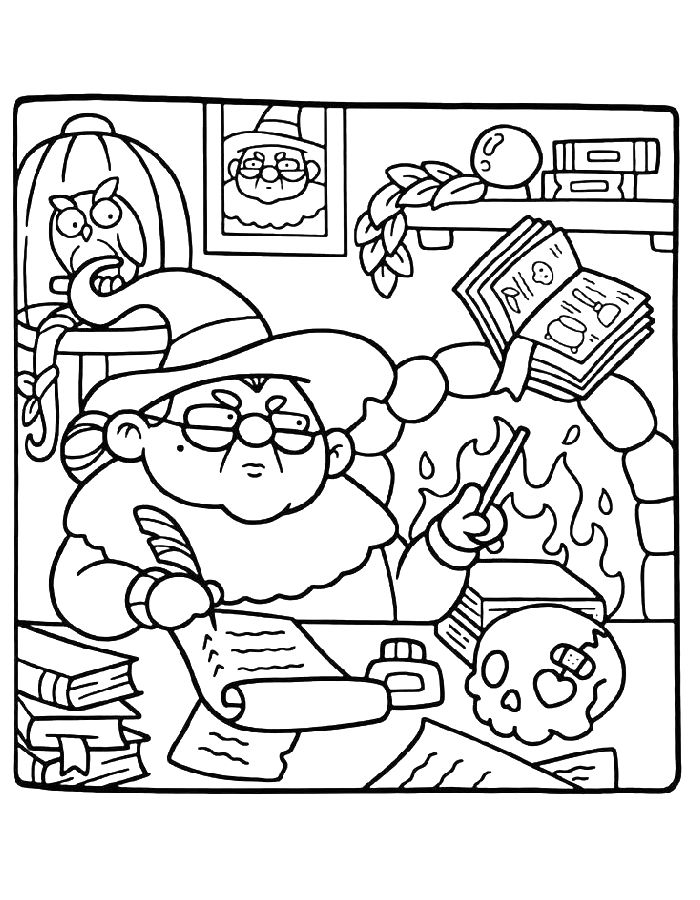 Spooky Christmas Coloring Page