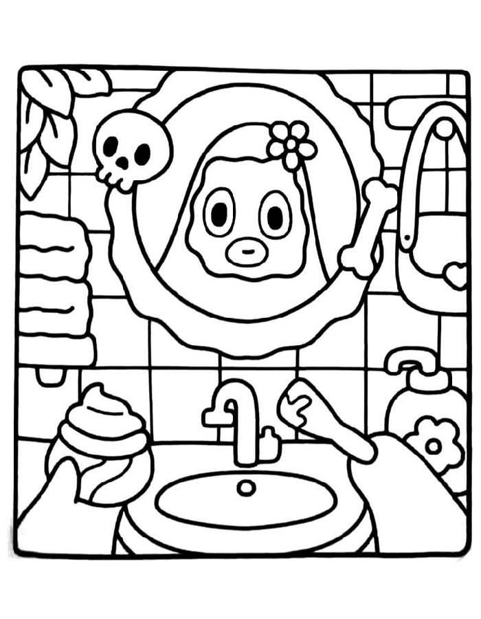 Spooky Cutie Color Sheets Coloring Page