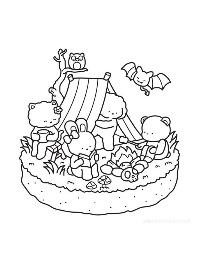 Spooky Cutie  coloring page