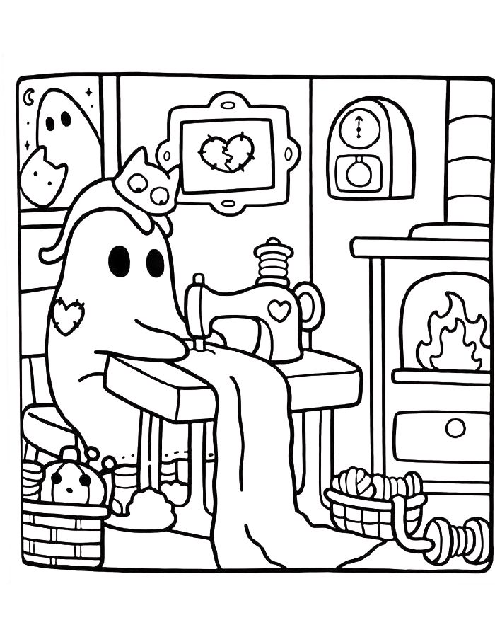 Spooky Cutie For Free Download Coloring Page