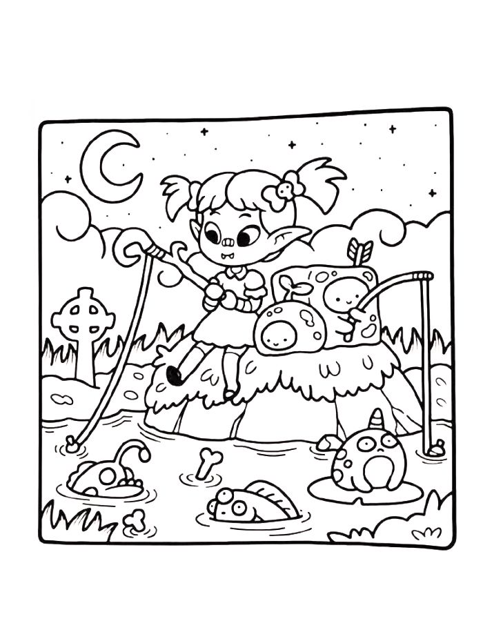 Spooky Cutie Images Coloring Page