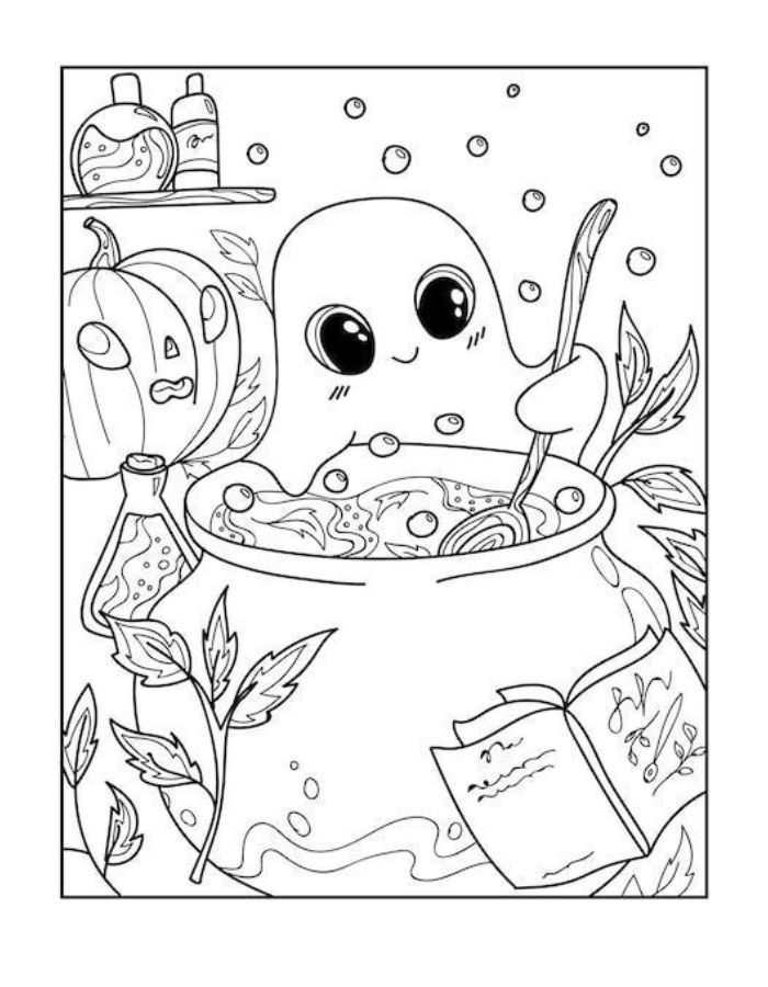 Spooky Pumpkin Coloring Page