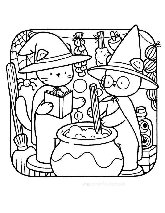 Spooky Witch Coloring Page