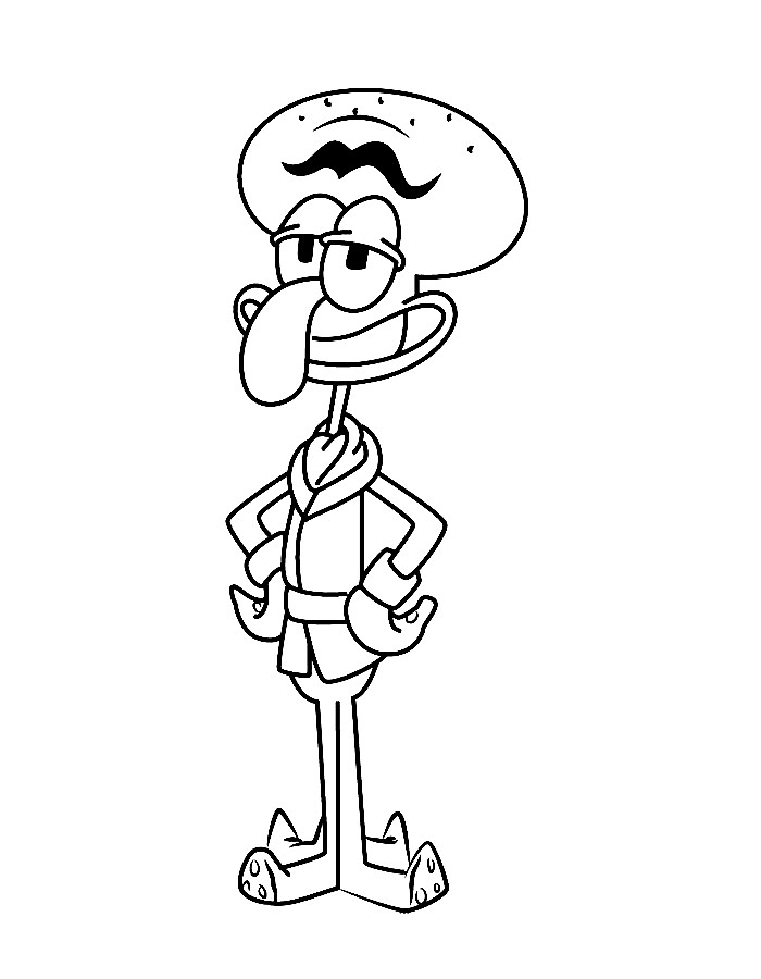 Squidward Line Art Pdf