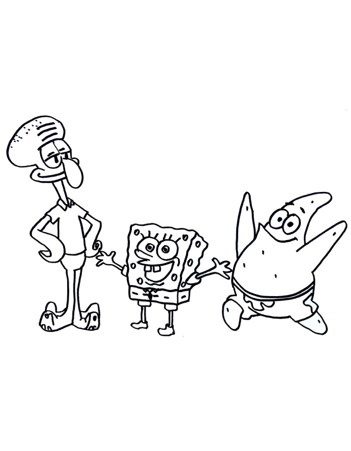 Squidward Tentacles, SpongeBob And Patrick Star