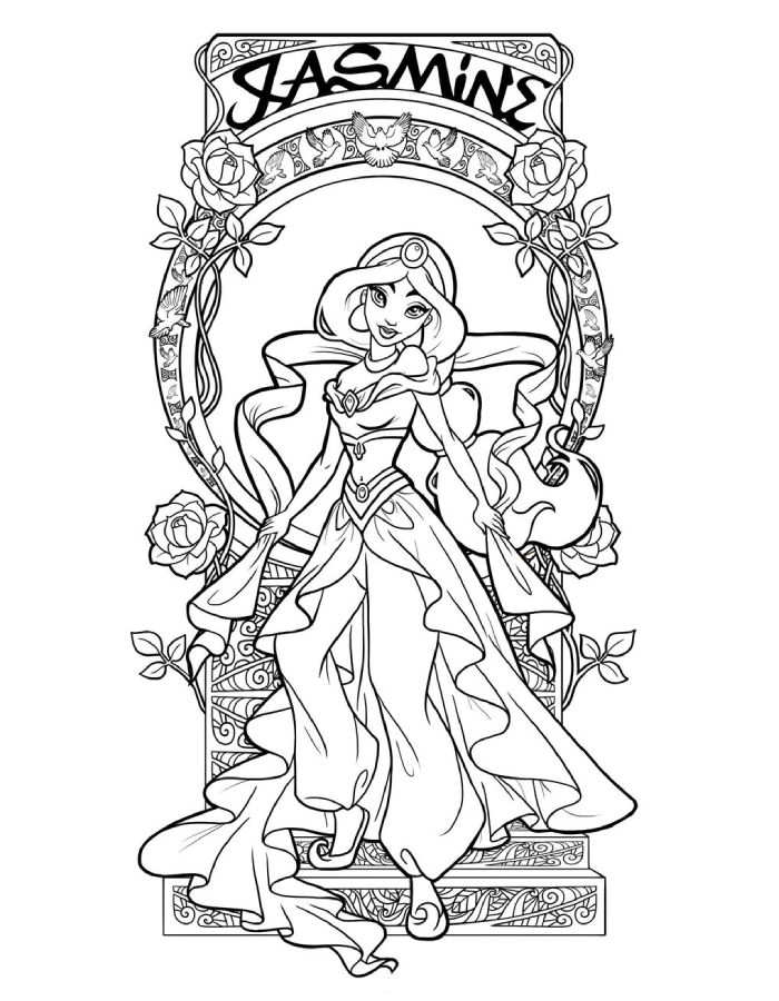 Stained Glass Disney Stained Glass Disney Coloring Page