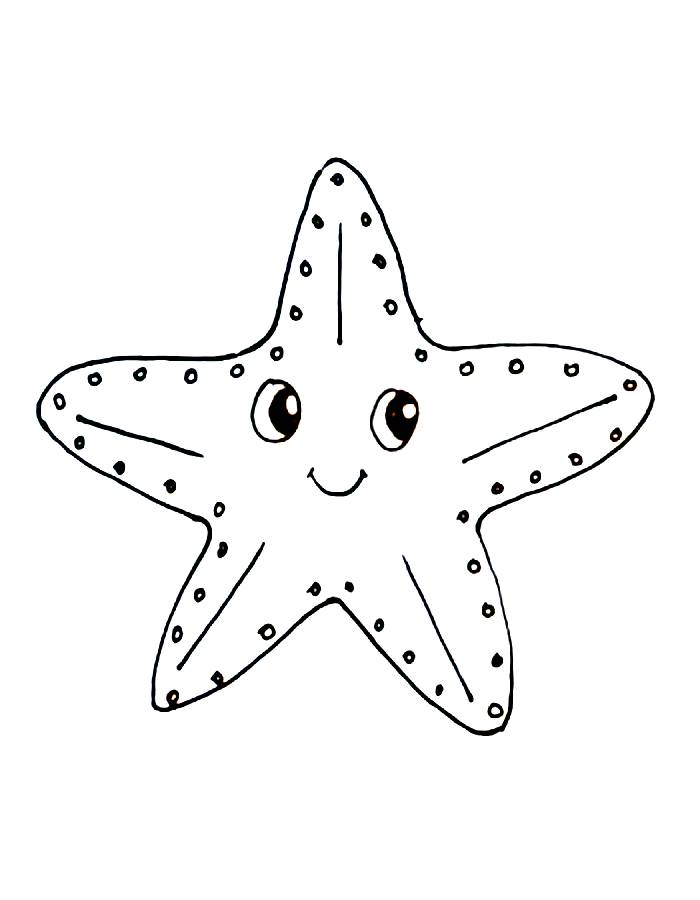Starfish Drawing Black And White