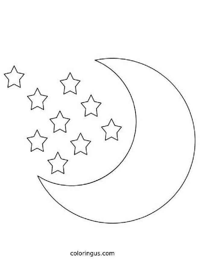 Starry Night Color Coloring Page