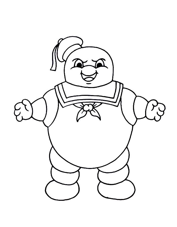 stay puft ghostbusters outline
