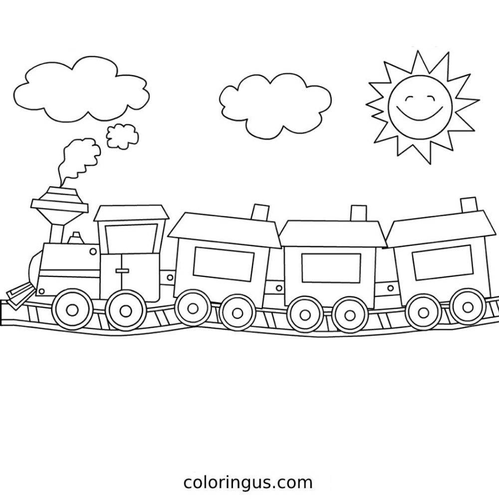 Steam Train Coloring Page