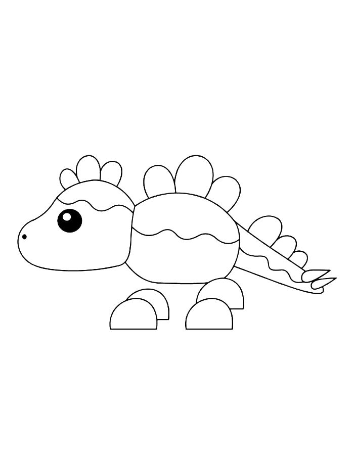 Stegosaurus Adopt Me Coloring Page