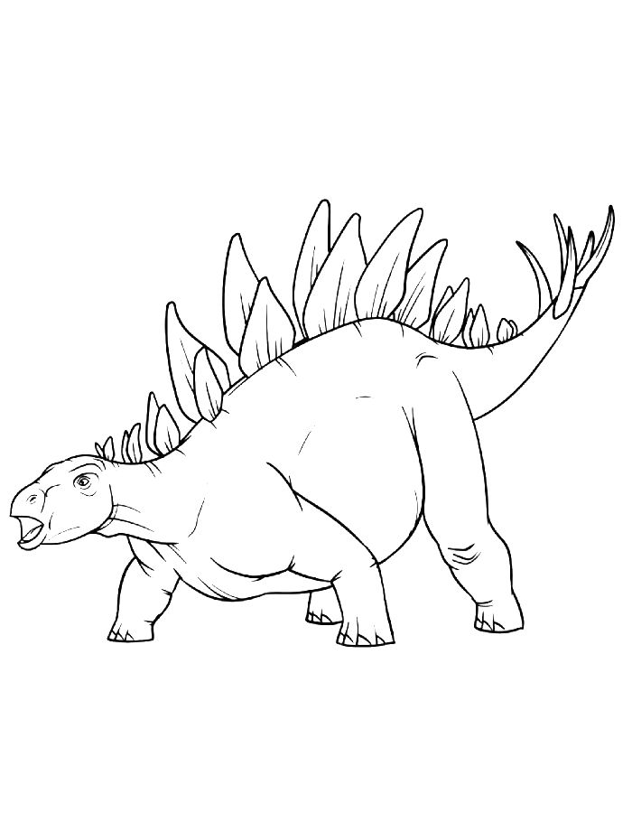 Stegosaurus Dinosaur From Jurassic World Coloring Page