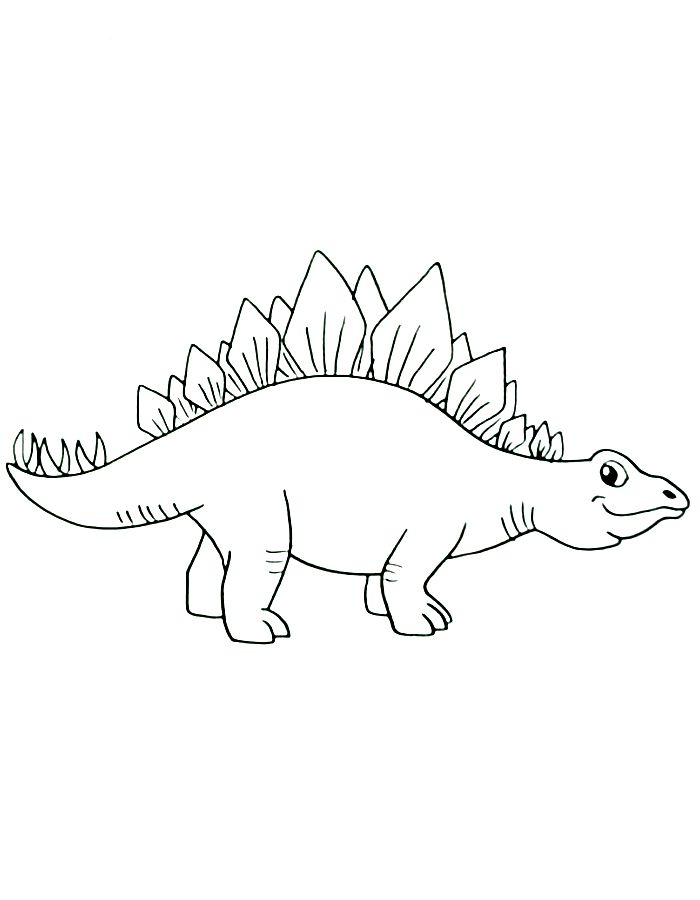 Stegosaurus Easy For Kids Coloring Page