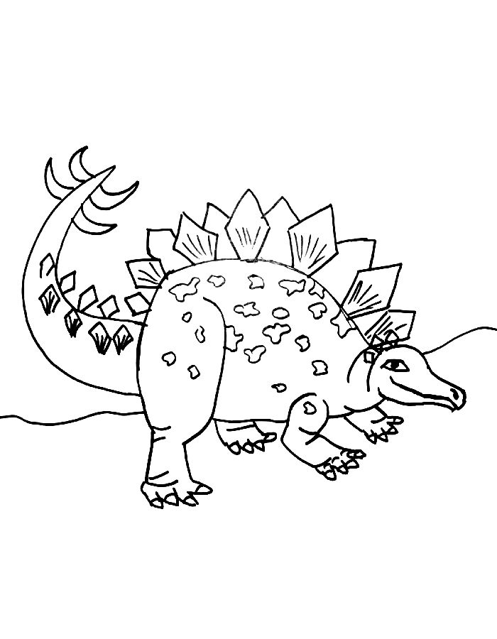 Stegosaurus Outline Pdf Coloring Page