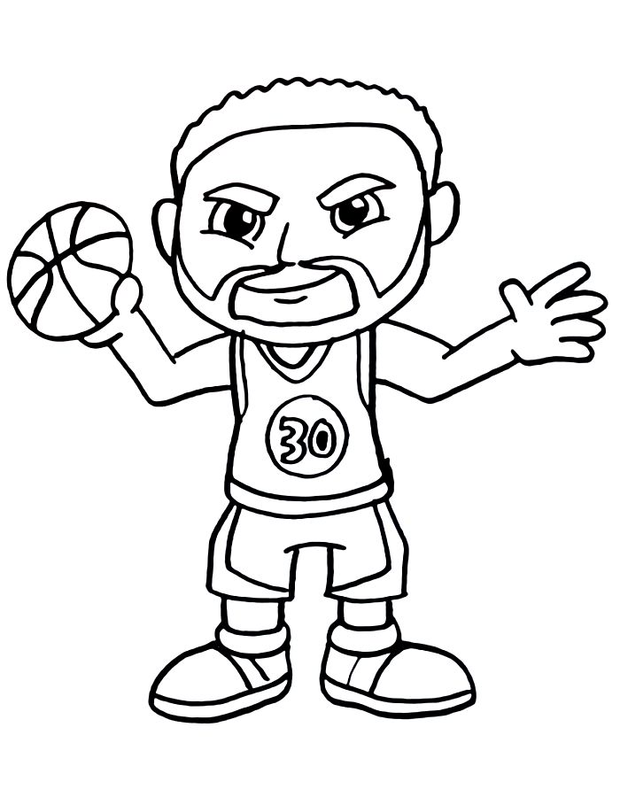 Stephen Curry Drawing Coloring Page